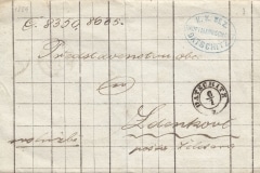 6.1.1860 úřední dopis bez poštovného, modré razítko K.K.Bezirk Hauptmanschaft